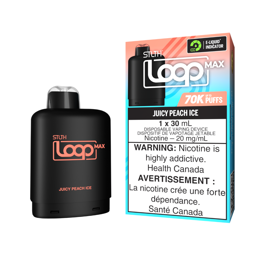Juicy Peach Ice - STLTH Loop Max 70K Vape Pod