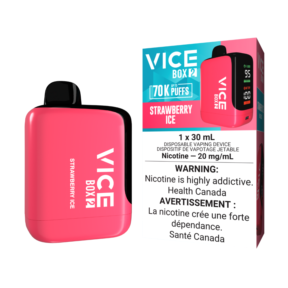 Strawberry Ice - Vice Box 2 Disposable Vape (30mL)