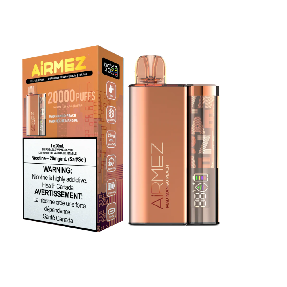 Airmez Disposable Vape 20mL - Mad Mango Peach