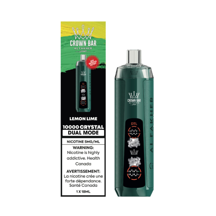 Al Fakher Crown Bar Crystal 10000 Disposable Vape - Lemon Lime