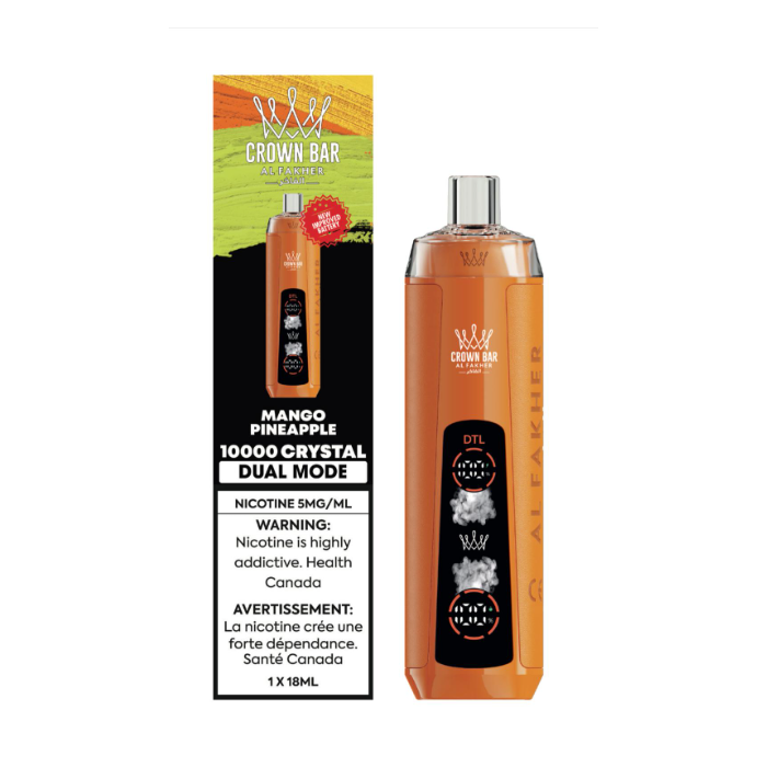 Al Fakher Crown Bar Crystal 10000 Disposable Vape - Mango Pineapple