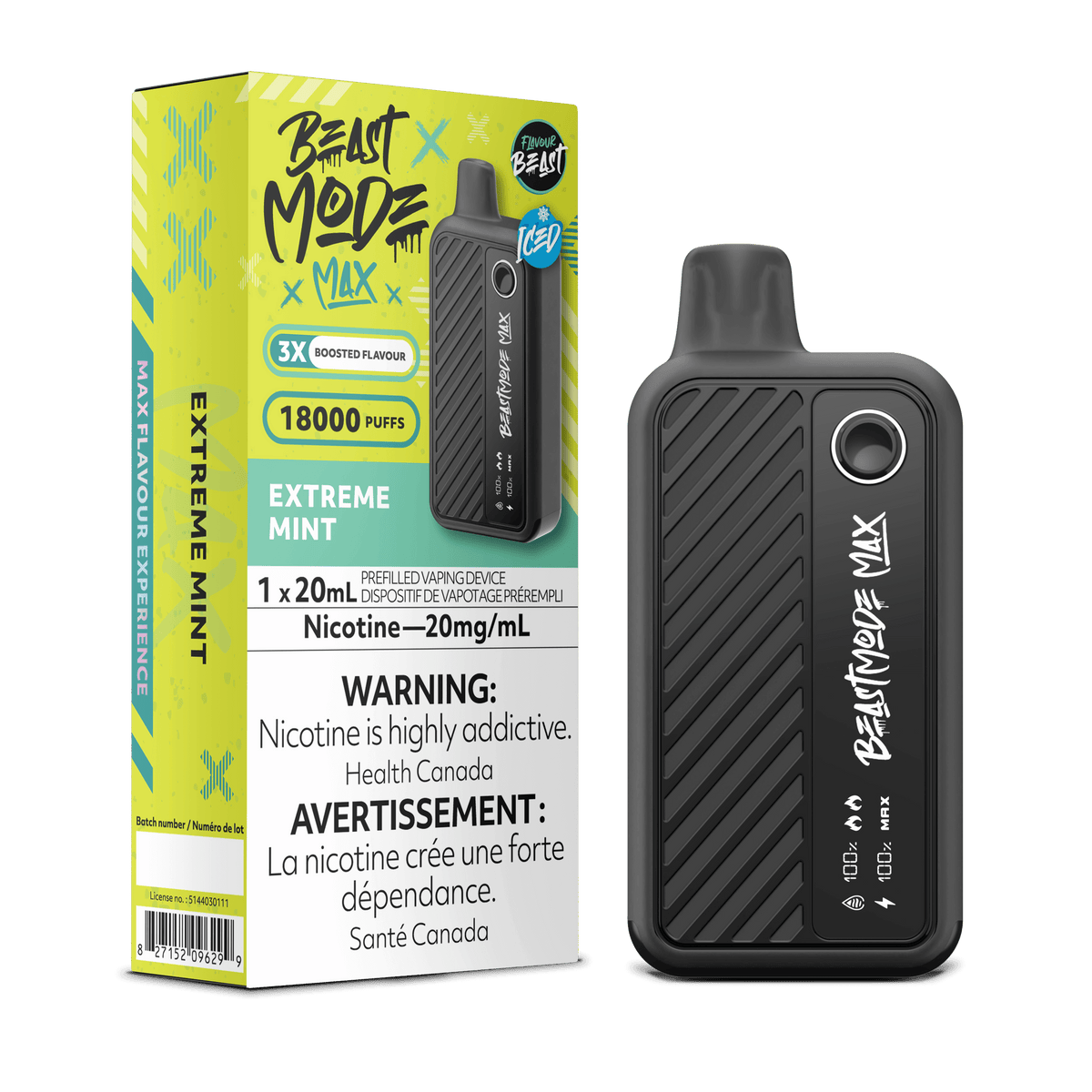 Extreme Mint - Flavour Beast Beast Mode 18K Disposable Vape (20mL)