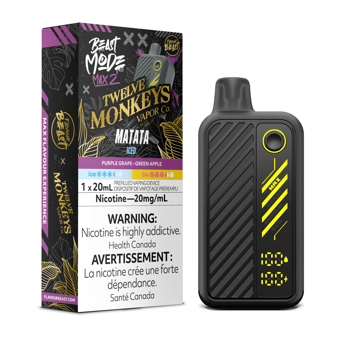 Flavour Beast Beast Mode Twelve Monkeys Disposable Vape 50k – Matata Iced