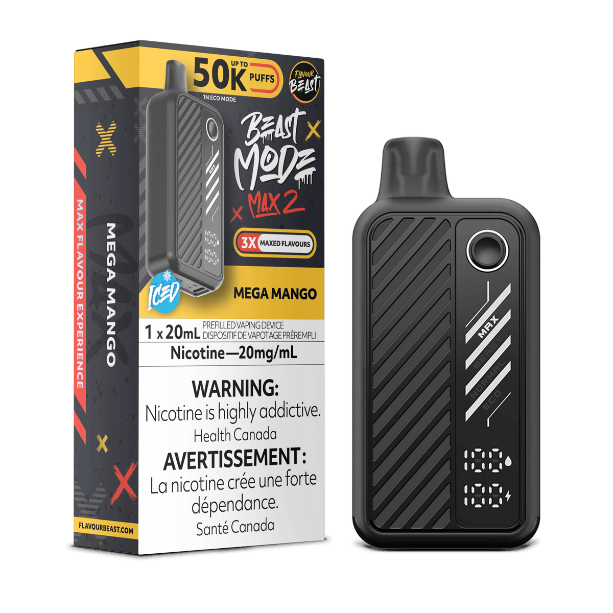 Mega Mango - Flavour Beast Beast Mode Max 2 50K Disposable Vape (20mL)