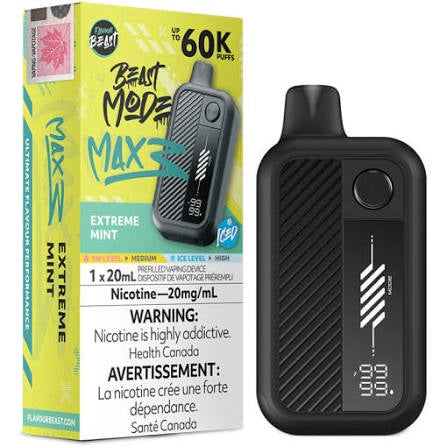 Flavour Beast Beast Mode Max 3 60K Disposable Vape (20mL) - Extreme Mint