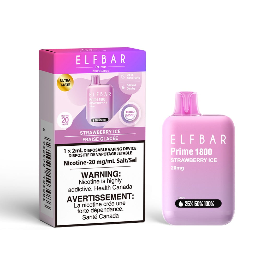 Strawberry Ice - Elf Bar Prime 1800 Disposable Vape