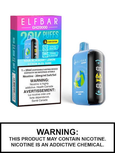 Sour Blueberry Lemon – GH20000 Elf Bar Disposable Vape (20 mL)