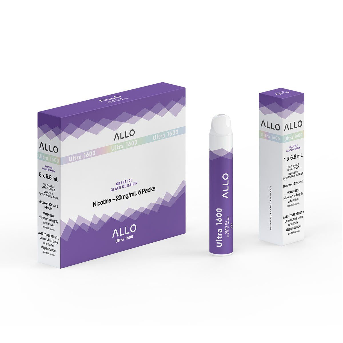 Allo Ultra 1600 - Grape Ice Disposable Vape