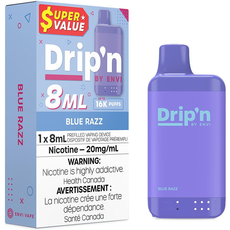 Dripn By Envi 16K Disposable Vape - Blue Razz (8mL)