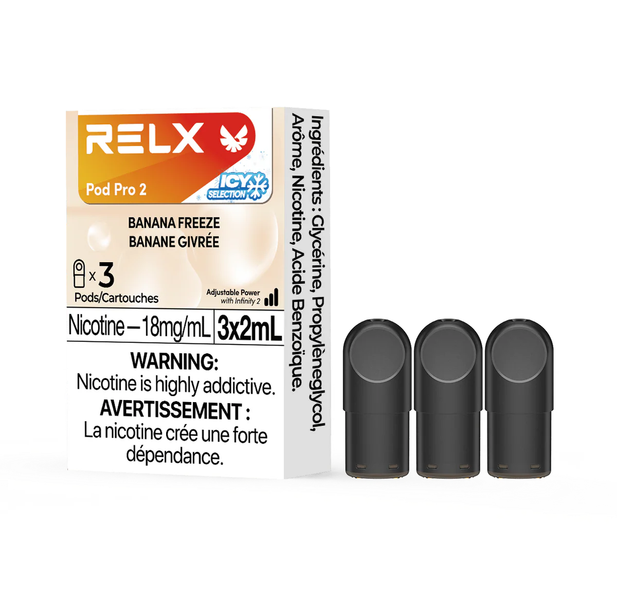 RELX Pod Pro 2 - Bannana Freeize Ice (3 Pack)