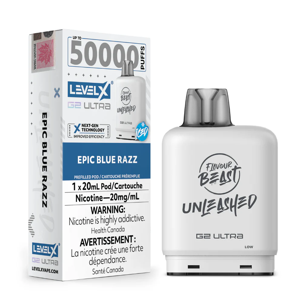 Level X Flavour Beast Unleashed G2 Ultra 50K – Epic Blue Razz