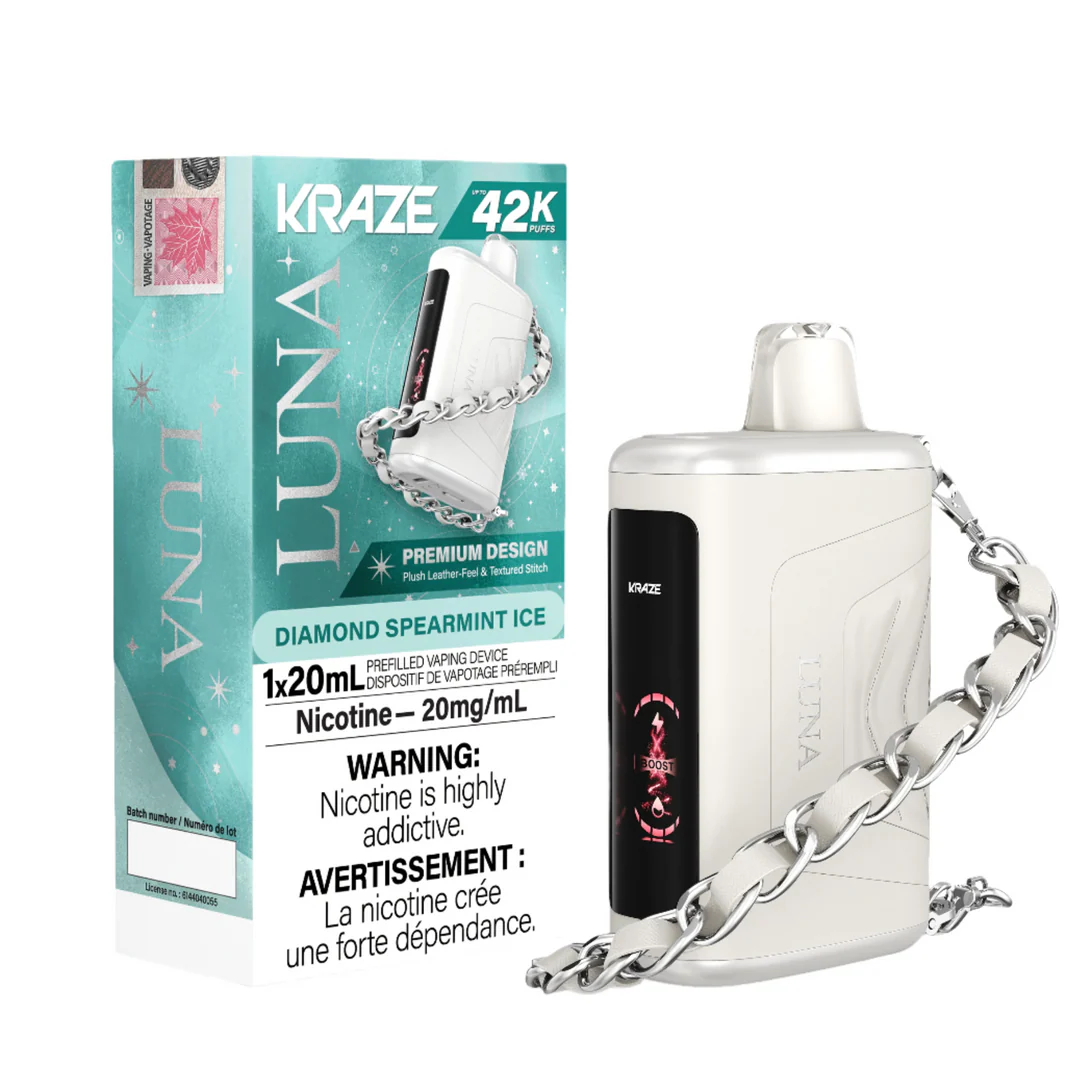 Diamond Spearmint Ice - Kraze Luna Disposable Vape (42K Puffs)