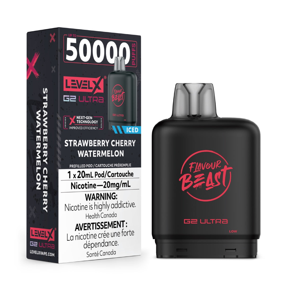 Level X Flavour Beast G2 Ultra 50K – Strawberry Cherry Watermelon
