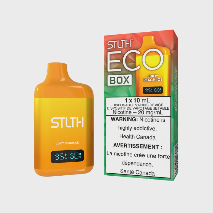 Juicy Peach Ice - STLTH Eco Box Disposable Vape (10mL)