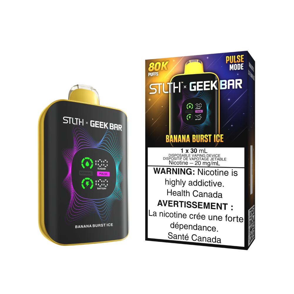 STLTH x Geek Bar 80K Disposable vape - Banana Burst Ice