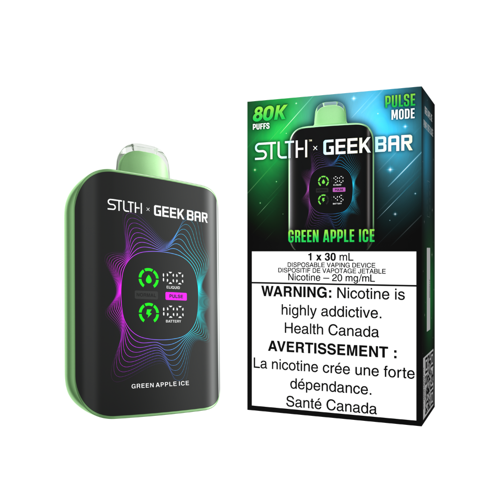 STLTH x Geek Bar 80K Disposable Vape - Green Apple Ice