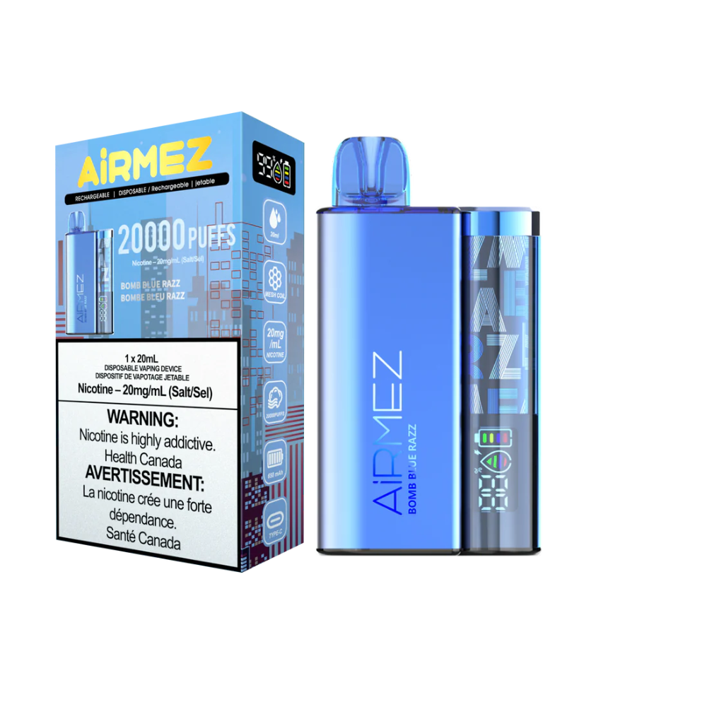 Airmez Disposable Vape 20mL - Bomb Blue Razz
