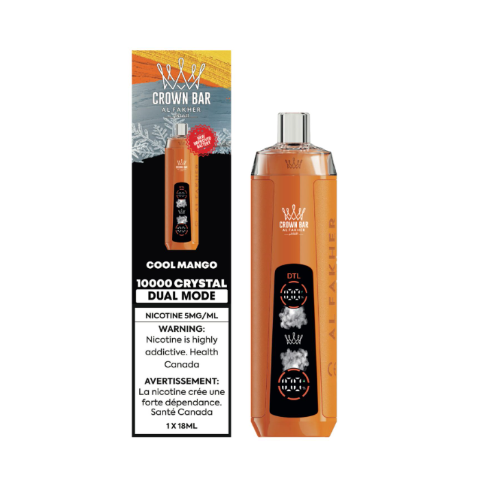 Al Fakher Crown Bar Crystal 10000 Disposable Vape - Cool Mango