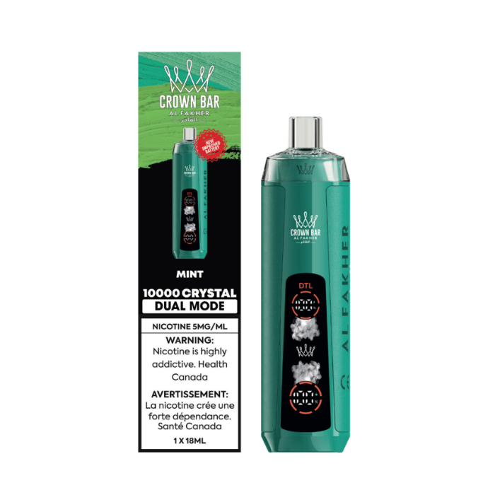 Al Fakher Crown Bar Crystal 10000 Disposable Vape - Mint