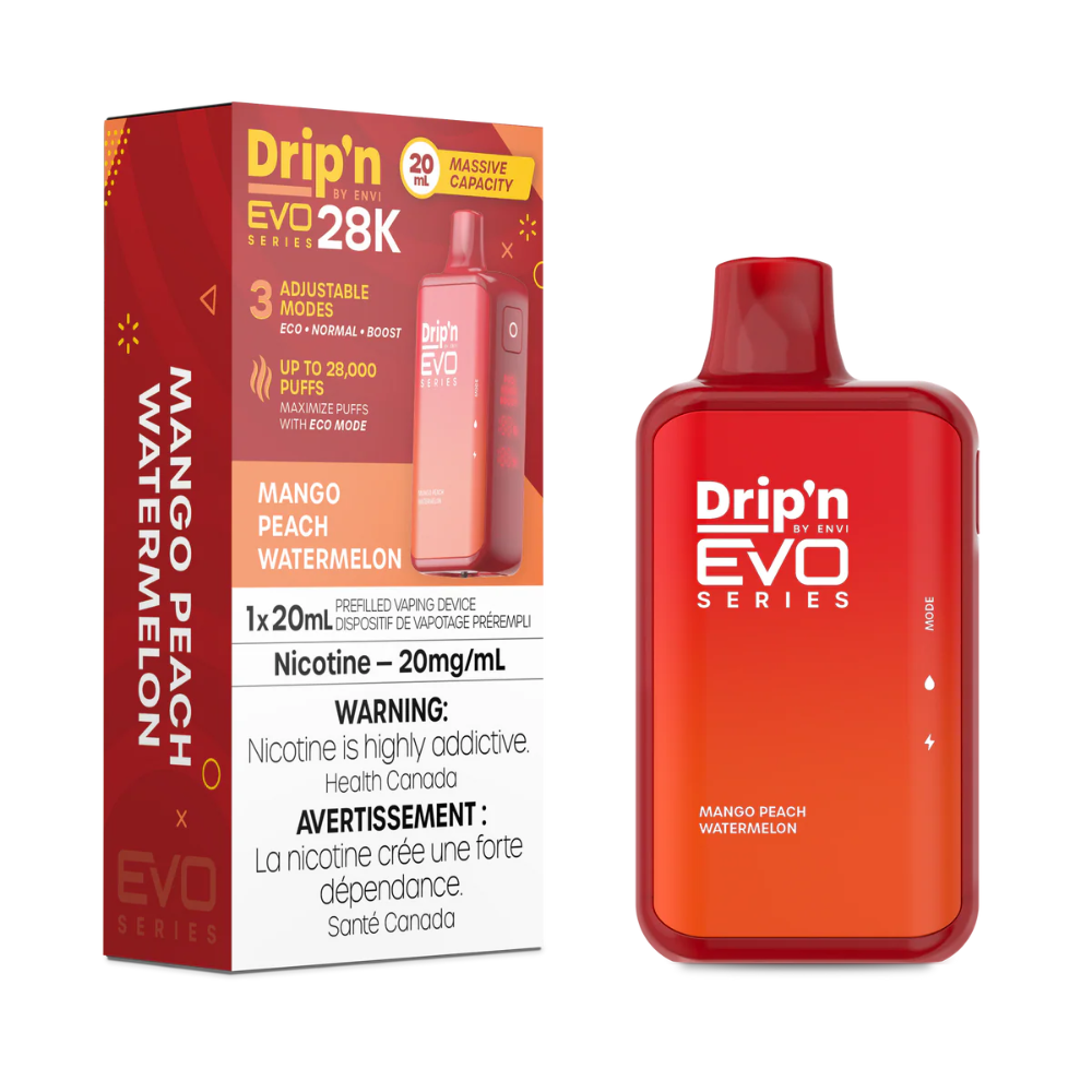 Dripn EVO 28K Disposable Vape - Mango Peach Watermelon (20mL)