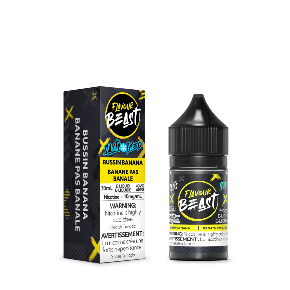 Flavour Beast Vape Juice Freebase - Bussin Banana Iced (30mL)