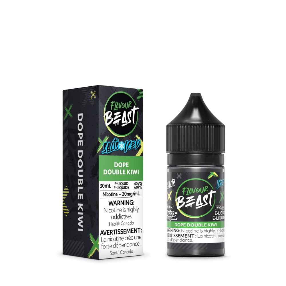 Flavour Beast Vape Juice Salt Nic - Dope Double Kiwi Iced (30mL)