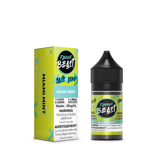 Flavour Beast Vape Juice Salt Nic - Miami Mint Iced (30mL)