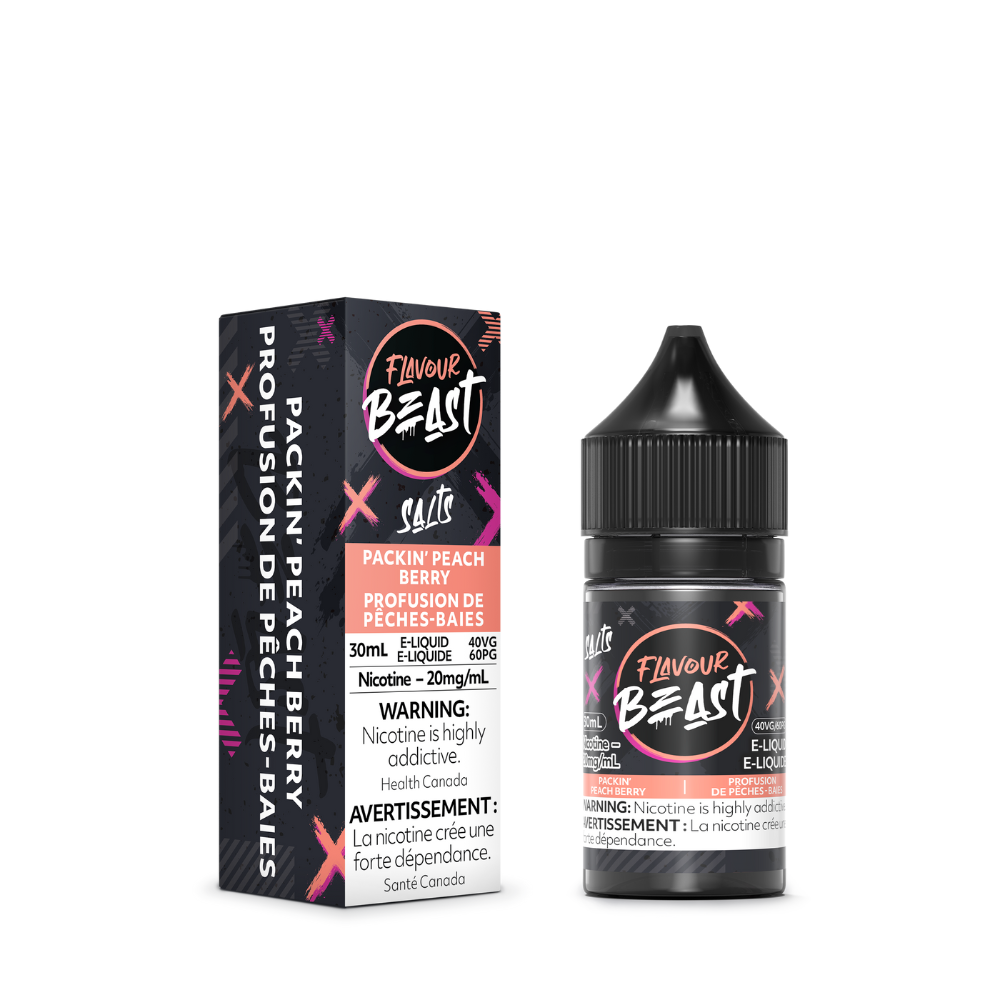 Flavour Beast Vape Juice Salt Nic - Packin Peach Berry (30mL)