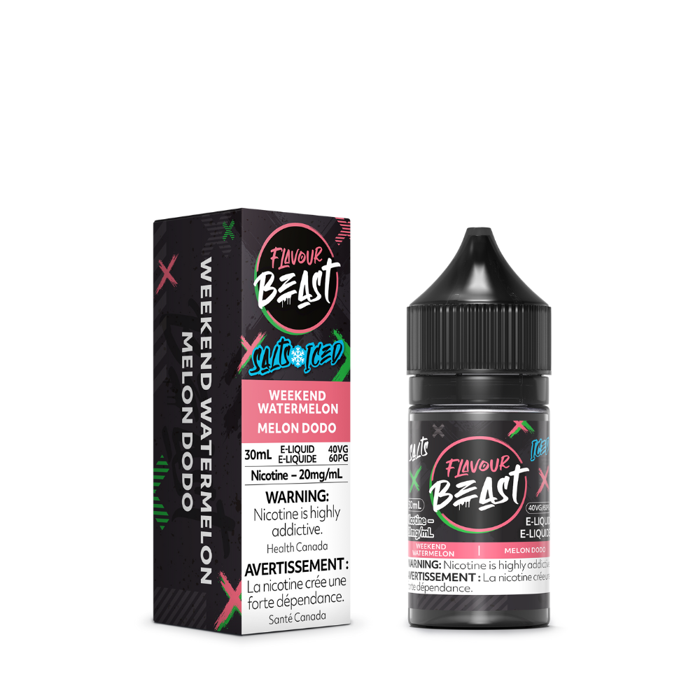 Flavour Beast Vape Juice Salt Nic - Weekend Watermelon Iced (30mL)