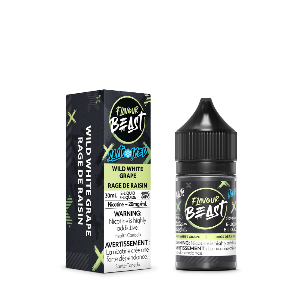 Flavour Beast Vape Juice Salt Nic - Wild White Grape Iced (30mL)