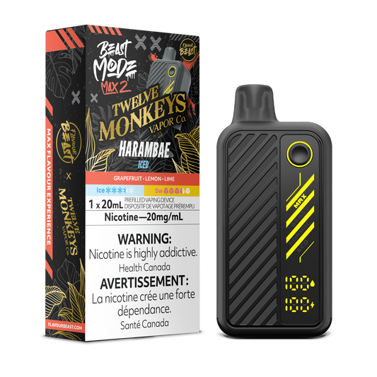 Flavour Beast Beast Mode Twelve Monkeys Disposable Vape -Harambae Iced