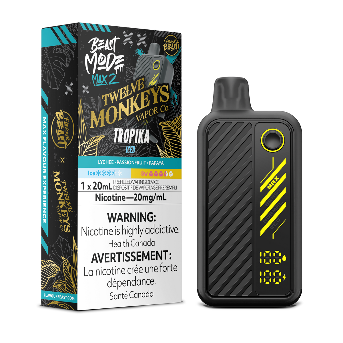 Flavour Beast Beast Mode Twelve Monkeys Disposable Vape -Tropika Iced