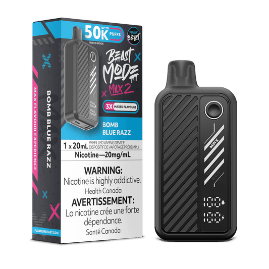 Bomb Blue Razz - Flavour Beast Beast Mode Max 2 50K Disposable Vape (20mL)