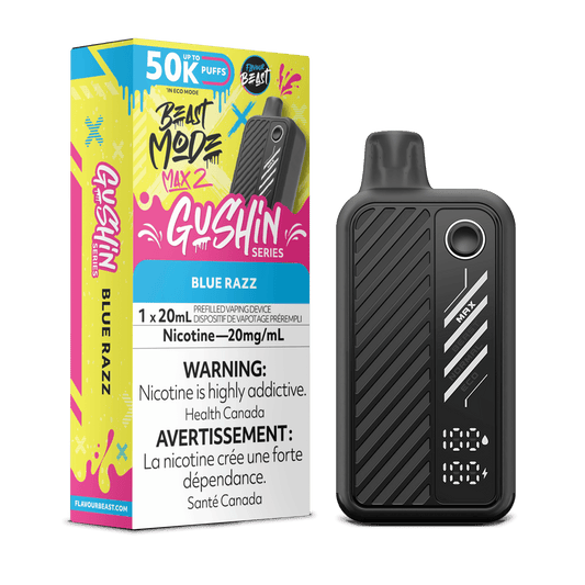 Blue Razz Gushin - Flavour Beast Beast Mode Max 50K Disposable Vape (20mL)