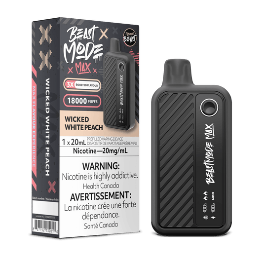 Wicked White Peach - Flavour Beast Beast Mod Max 60kDisposable Vape (20mL)