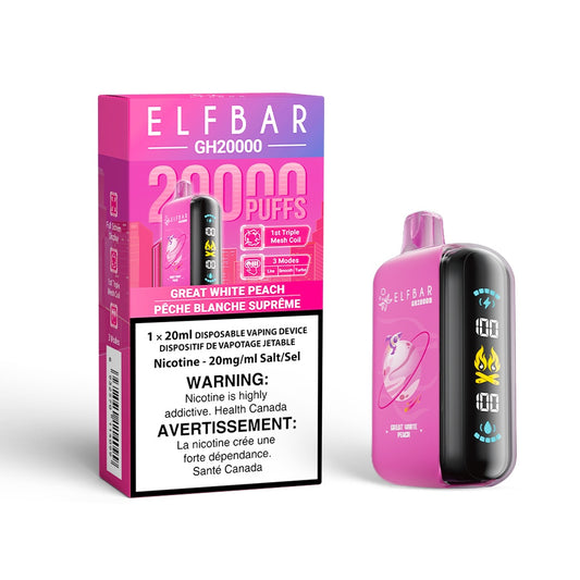 Great White Peach - Elf Bar GH20000 Disposable Vape