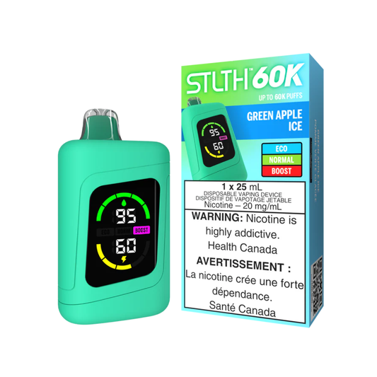 Green Apple Ice - STLTH 60K Disposable Vape (25mL)