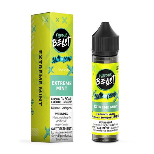 Flavour Beast Vape Juice Salt Nic - Extreme Mint Iced (60mL)