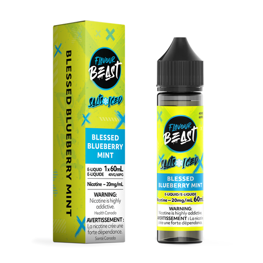 Flavour Beast Vape Juice Salt Nic - Blessed Blueberry Mint Iced (60mL)