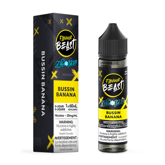 Flavour Beast Vape Juice Salt Nic - Bussin Banana Iced (60mL)
