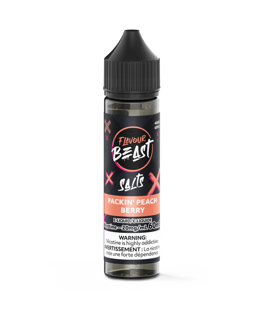 Flavour Beast Vape Juice Salt Nic - Packin Peach Berry (60ml)