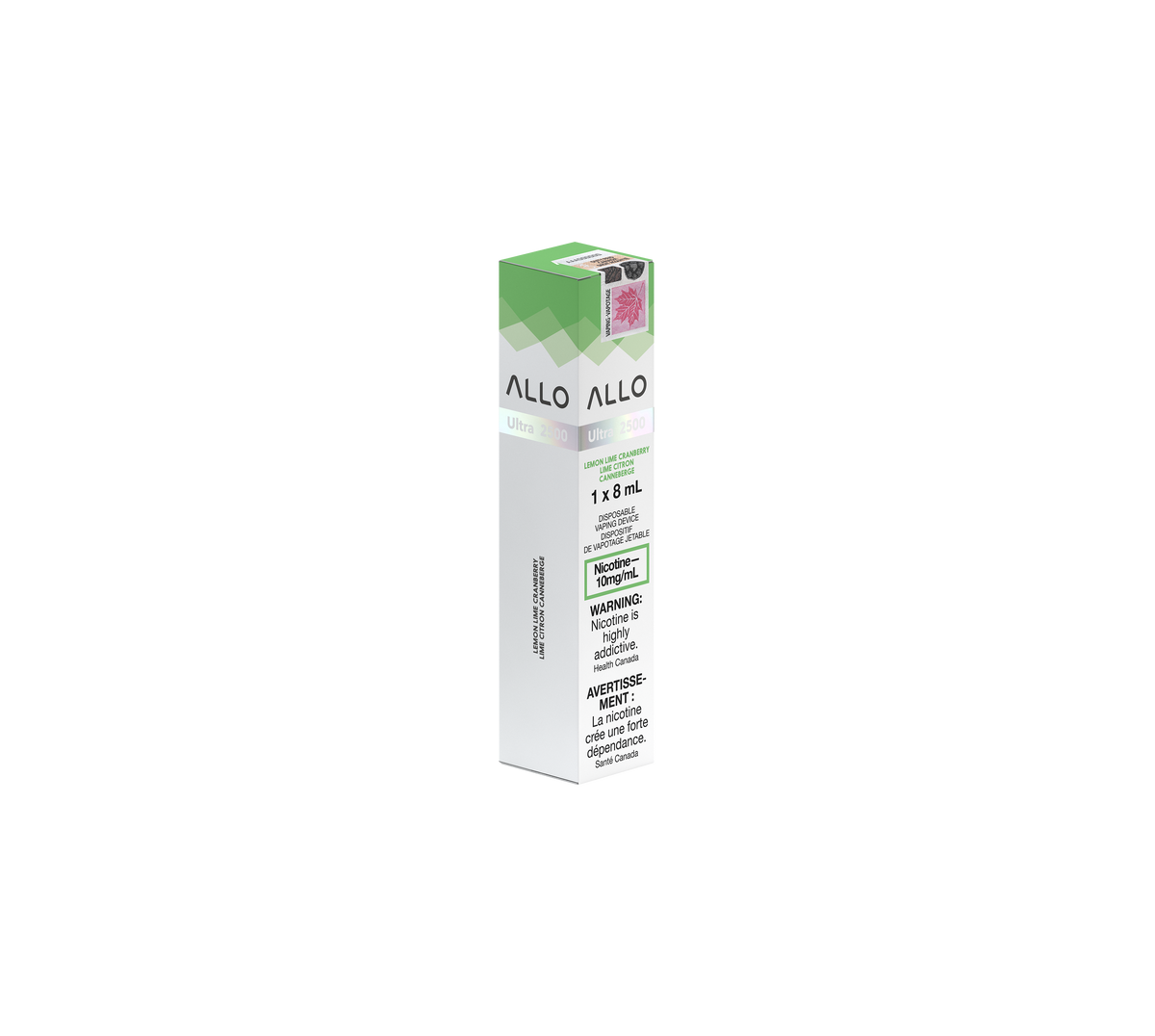 Allo Ultra 2500 - Lemon Lime Cranberry   Disposable Vape