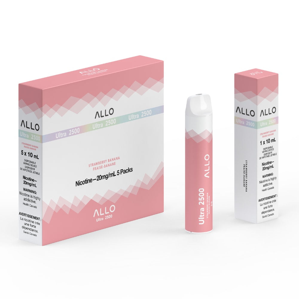 Allo Ultra 2500 - Strawberry Banana Disposable Vape