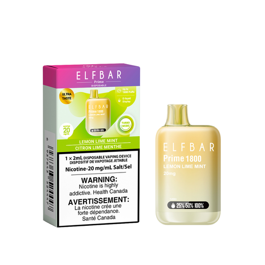 Lemon Lime Mint - Elf Bar Prime 1800 Disposable Vape
