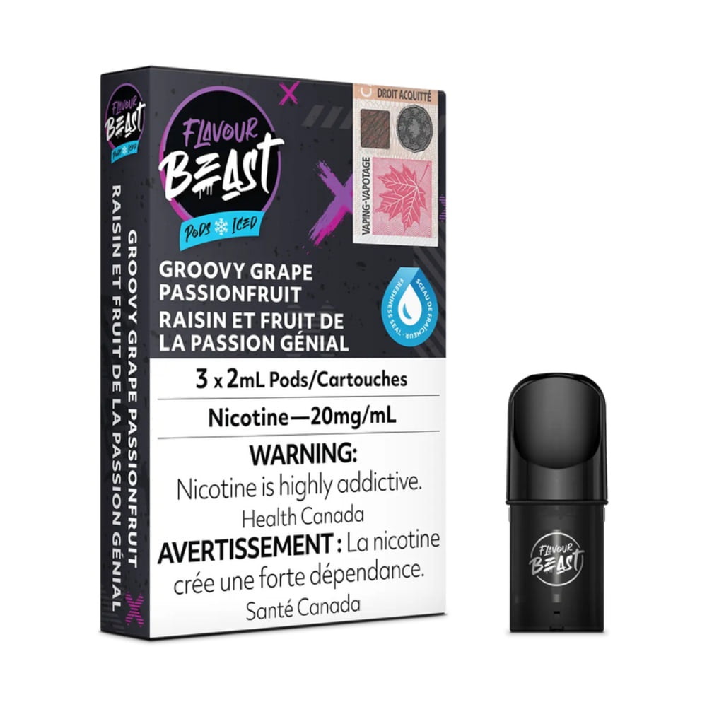 Flavour Beast Pods – Groovy Grape Passionfruit Iced (3 Pack)