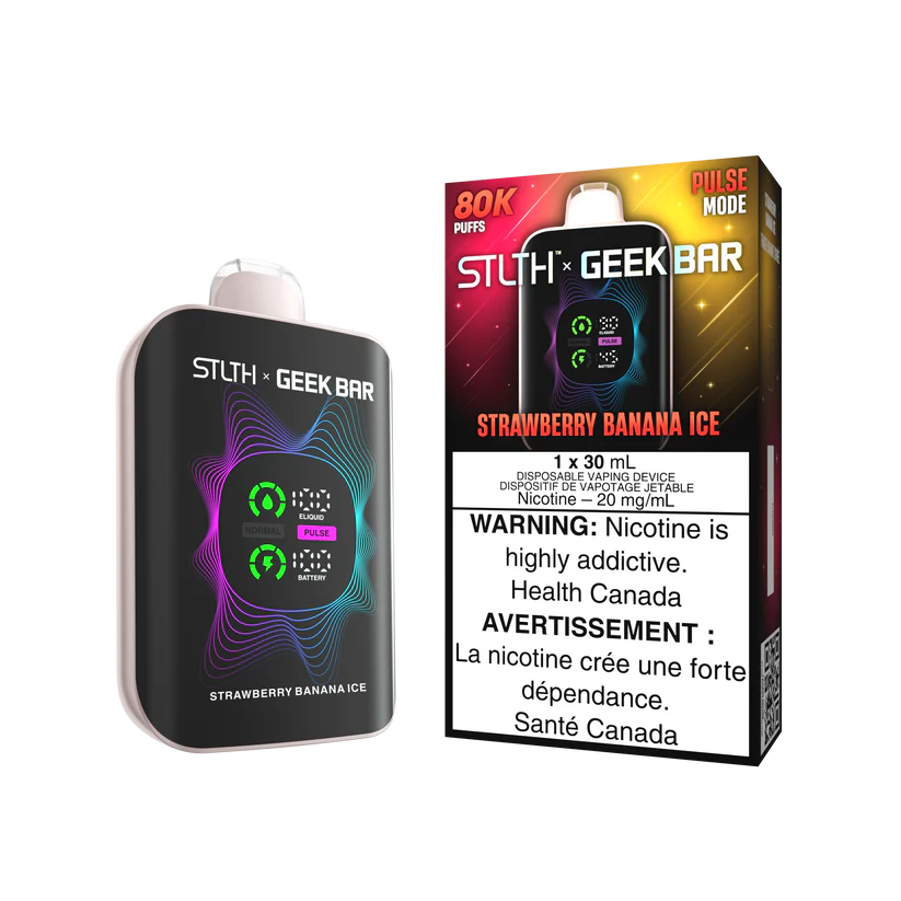 STLTH x Geek Bar 80K  Disposable vape - Strawberry Banana Ice
