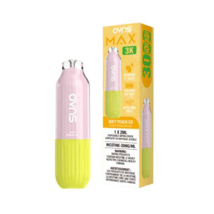 Juicy Peach Ice - OVNS Max 3K Disposable Vape