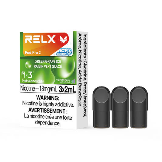 RELX Pod Pro 2 - Green Grape Ice (3 Pack)