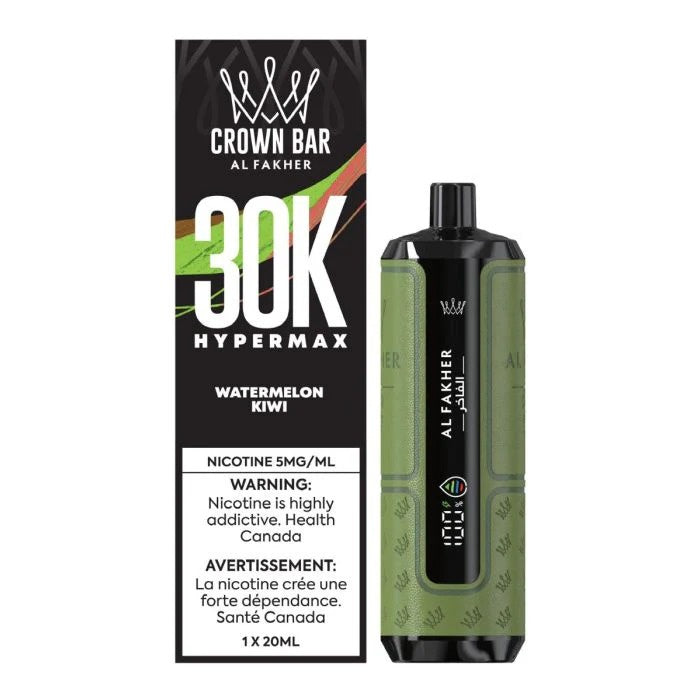 Al Fakher Crown Bar Hypermax 30K Disposable Vape - Watermelon Kiwi