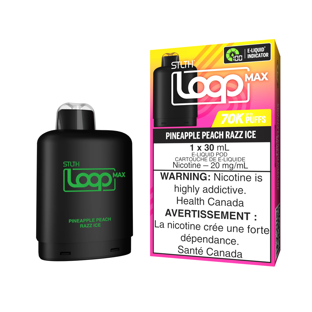 Pineapple Peach Razz Ice - STLTH Loop Max 70K Vape Pod